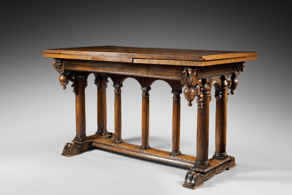 RARE CALLED “ITALIAN” TABLE FROM THE SECOND FRENCH RENAISSANCE WITH ITS RAM’S HEADS